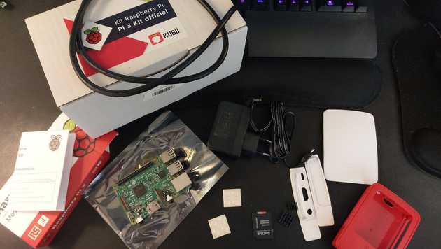 unboxing du kit de démarrage de Raspberry PI 3