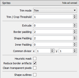 reduce border artifact with TexturePacker